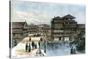 Yebisu Bashi, Osaka, Japan, 1891-A Forsyth-Stretched Canvas