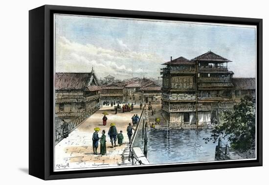 Yebisu Bashi, Osaka, Japan, 1891-A Forsyth-Framed Stretched Canvas
