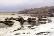 Early Snow, 1883-Yefim Yefimovich Volkov-Framed Stretched Canvas