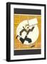 Yelling Newsboy-null-Framed Giclee Print