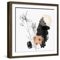 Yellow Abstract Flower Art Composition I-Bay Solace-Framed Art Print