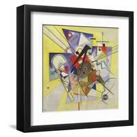 Yellow Accompaniment, February-March 1924-Wassily Kandinsky-Framed Art Print