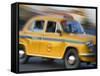 Yellow Ambassador Taxi, Calcutta, Kolkata, West Bengal, India-Jane Sweeney-Framed Stretched Canvas