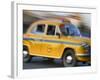 Yellow Ambassador Taxi, Calcutta, Kolkata, West Bengal, India-Jane Sweeney-Framed Photographic Print
