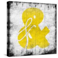 Yellow Ampersand-Jace Grey-Stretched Canvas