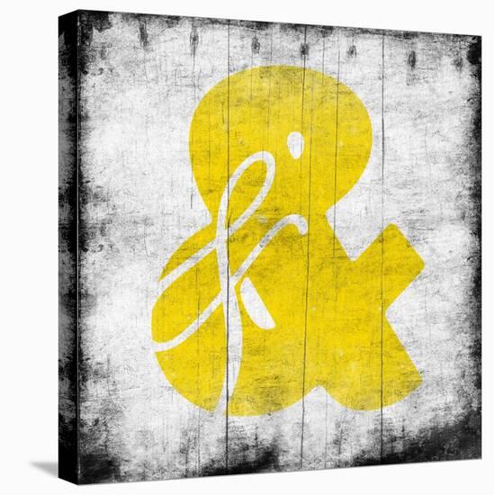 Yellow Ampersand-Jace Grey-Stretched Canvas