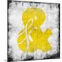 Yellow Ampersand-Jace Grey-Mounted Art Print