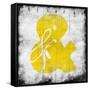 Yellow Ampersand-Jace Grey-Framed Stretched Canvas
