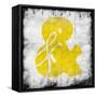 Yellow Ampersand-Jace Grey-Framed Stretched Canvas