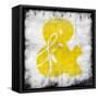 Yellow Ampersand-Jace Grey-Framed Stretched Canvas