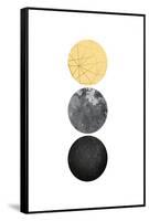 Yellow and Black Geo-Urban Epiphany-Framed Stretched Canvas