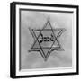 Yellow and Black Star Which the Jews Were Required to Wear in Occupied Holland During World War 2-null-Framed Photo