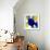 Yellow and Blue Abstract Flowing Paint-Amy Vangsgard-Framed Giclee Print displayed on a wall