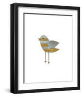 Yellow and Blue Striped Bird-John W^ Golden-Framed Giclee Print