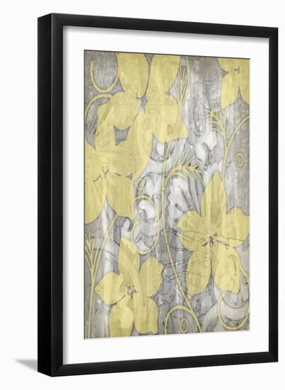 Yellow and Gray I-Jennifer Goldberger-Framed Art Print