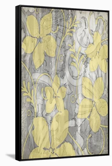 Yellow and Gray II-Jennifer Goldberger-Framed Stretched Canvas