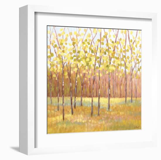 Yellow and Green Trees (center)-Libby Smart-Framed Art Print