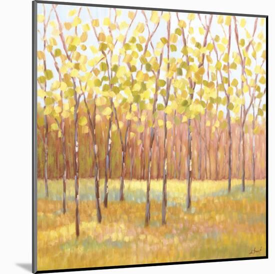 Yellow and Green Trees (center)-Libby Smart-Mounted Art Print