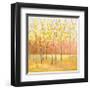 Yellow and Green Trees (center)-Libby Smart-Framed Giclee Print