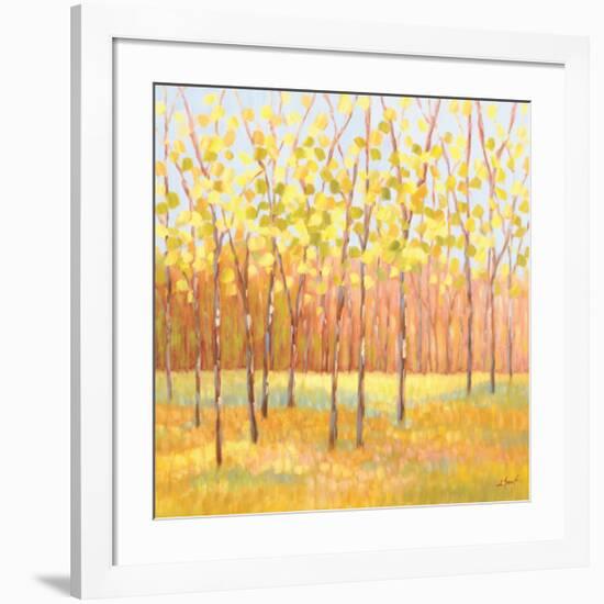 Yellow and Green Trees (center)-Libby Smart-Framed Giclee Print