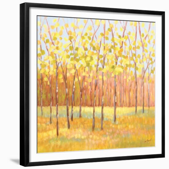 Yellow and Green Trees (center)-Libby Smart-Framed Giclee Print