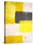 Yellow and Grey Abstract Art Painting-T30 Gallery-Stretched Canvas