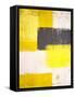 Yellow and Grey Abstract Art Painting-T30 Gallery-Framed Stretched Canvas