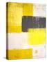 Yellow and Grey Abstract Art Painting-T30 Gallery-Stretched Canvas