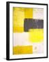 Yellow and Grey Abstract Art Painting-T30 Gallery-Framed Photographic Print