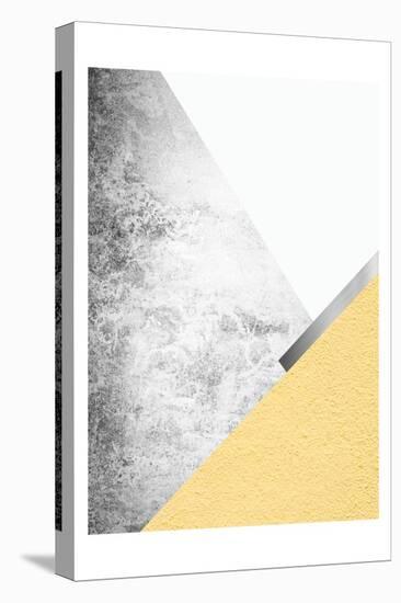 Yellow and Grey Mountains 1-Urban Epiphany-Stretched Canvas