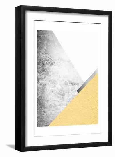 Yellow and Grey Mountains 1-Urban Epiphany-Framed Art Print