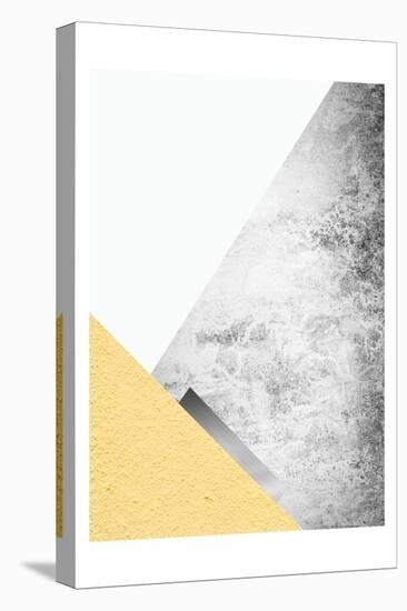 Yellow and Grey Mountains 3-Urban Epiphany-Stretched Canvas