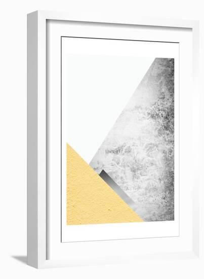 Yellow and Grey Mountains 3-Urban Epiphany-Framed Art Print