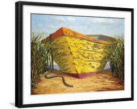 Yellow and Orange Rowboat-Karl Soderlund-Framed Art Print