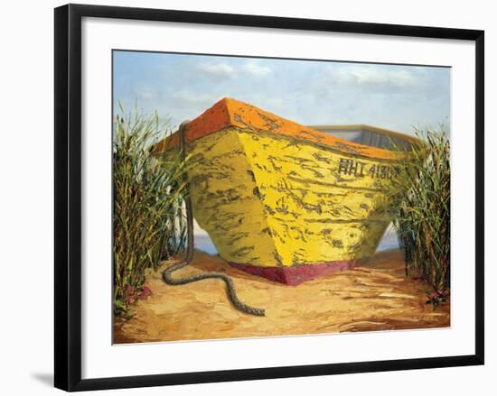 Yellow and Orange Rowboat-Karl Soderlund-Framed Art Print