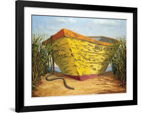 Yellow and Orange Rowboat-Karl Soderlund-Framed Art Print