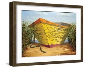 Yellow and Orange Rowboat-Karl Soderlund-Framed Art Print