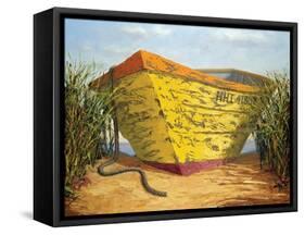 Yellow and Orange Rowboat-Karl Soderlund-Framed Stretched Canvas