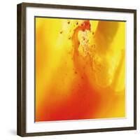 Yellow and Orange Swirling Abstract, c. 2008-Pier Mahieu-Framed Premium Giclee Print