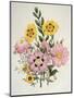 Yellow and Pink Mixed Flowers-Edward Burne-Jones-Mounted Giclee Print