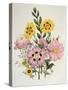 Yellow and Pink Mixed Flowers-Edward Burne-Jones-Stretched Canvas