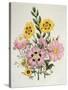 Yellow and Pink Mixed Flowers-Edward Burne-Jones-Stretched Canvas