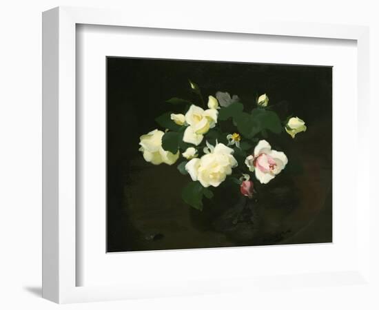 Yellow and Pink Roses-James Stuart Park-Framed Giclee Print