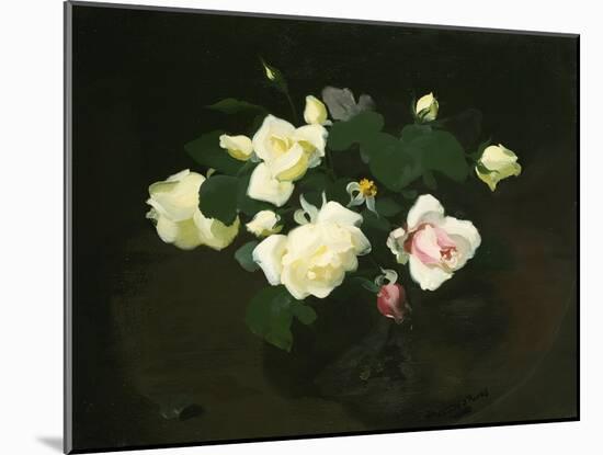 Yellow and Pink Roses-James Stuart Park-Mounted Giclee Print