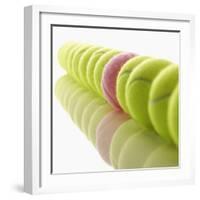 Yellow and Pink Tennis Balls-null-Framed Photographic Print