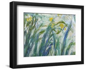 Yellow and Purple Irises, 1924-25 (Detail)-Claude Monet-Framed Premium Giclee Print