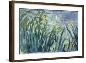 Yellow and Purple Irises, 1924-25-Claude Monet-Framed Giclee Print