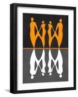 Yellow and White People-Felix Podgurski-Framed Art Print