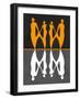 Yellow and White People-Felix Podgurski-Framed Art Print