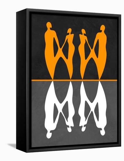 Yellow and White People-Felix Podgurski-Framed Stretched Canvas